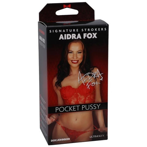 Main Squeeze Doc Johnson Signature Strokers Aidra Fox Ultraskyn Pocket Pussy - Masturbators and Strokers