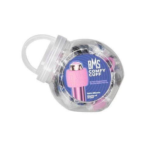 BMS Factory Swan Bullet Comfy Cuff Donut Ring 24 Piece Bowl - Cock Rings