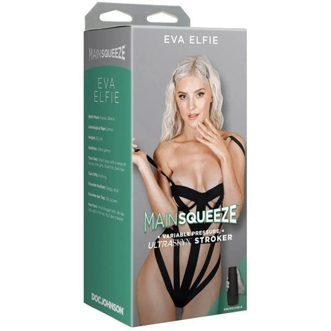 Doc Johnson Main Squeeze Eva Elfie Ultraskyn Stroker Pussy Vanilla - Masturbators and Strokers