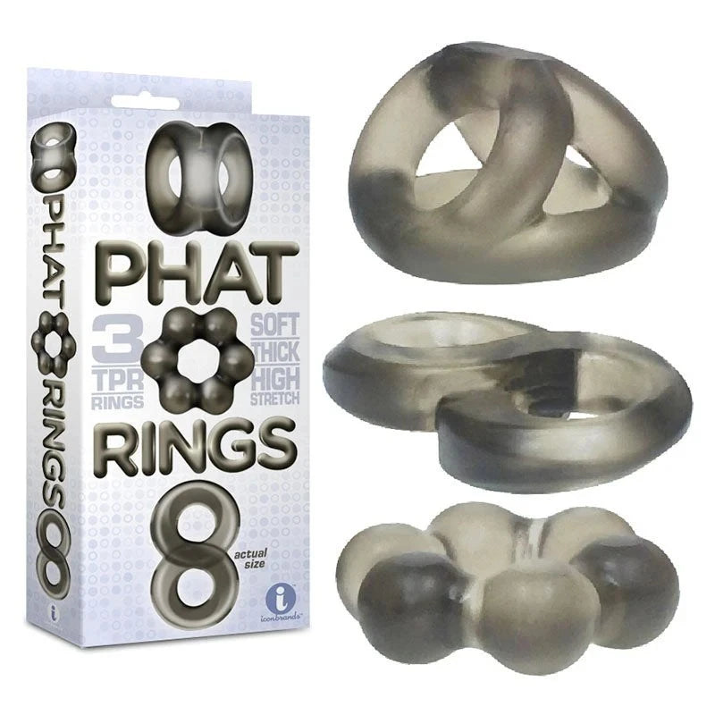 Elevate Your Intimate Symphony with The 9's Phat Rings Smoke 2 Cock Ring Sets
