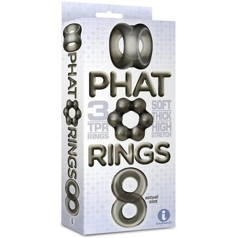 Elevate Your Intimate Symphony with The 9's Phat Rings Smoke 2 - Cock Ring Sets