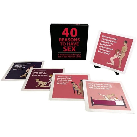 Kheper Games 40 Reasons to Have Sex Position Card Game - Sex Games, Coupons and Tricks