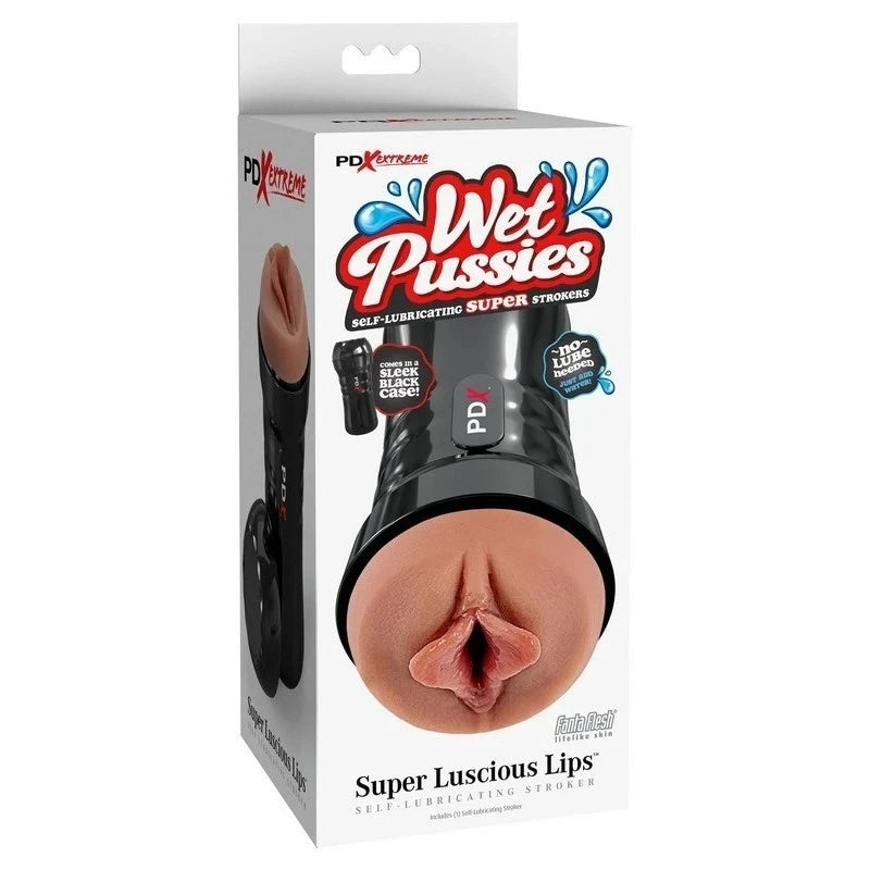 PDX Extreme Wet Pussies Super Luscious Lips Stroker Brown Masturbators and Strokers