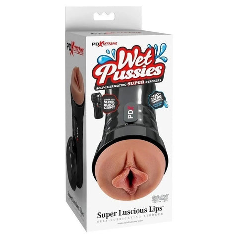 PDX Extreme Wet Pussies Super Luscious Lips Stroker Brown - Masturbators and Strokers