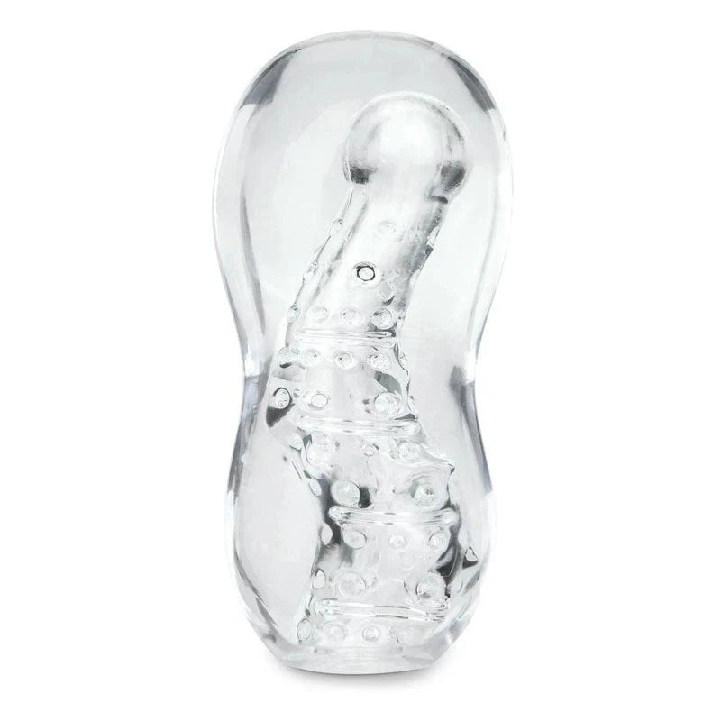 Zolo Gripz Wavy Squeezable Clear Flexible & Stretchy Stroker Masturbator Masturbators and Strokers