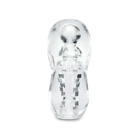 Zolo Gripz Spinner Squeezable Adjustable Male Stroker Clear - Masturbators and Strokers