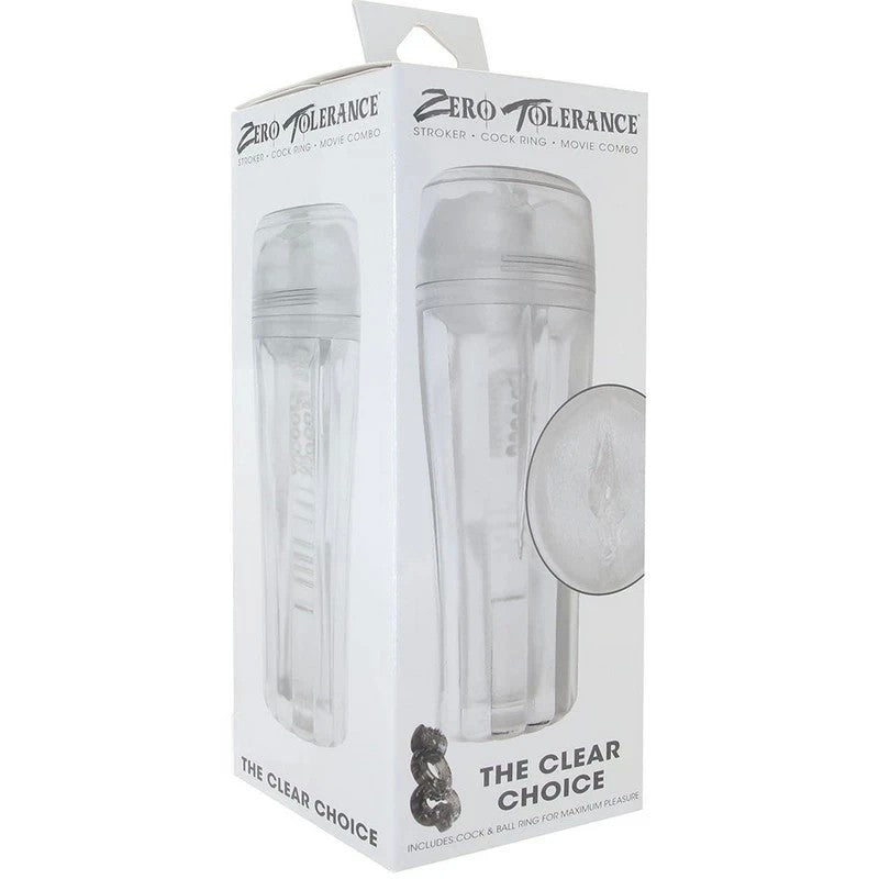 Zero Tolerance THE CLEAR CHOICE Clear Vagina Stroker Masturbators and Strokers
