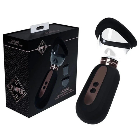 Shots Toys PUMPED Dazzling Auto USB Rechargeable Ladies Pump Black - Pussy And Clit Toys