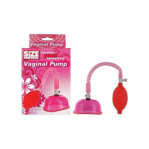 XR Brands Size Matters Vaginal Pump And Cup Set Pink - Pussy And Clit Toys