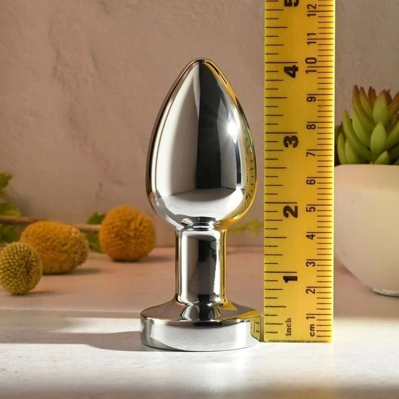 Gender X ROCKIN USB Rechargeable Vibrating Butt Plug XL Chrome Butt Plugs