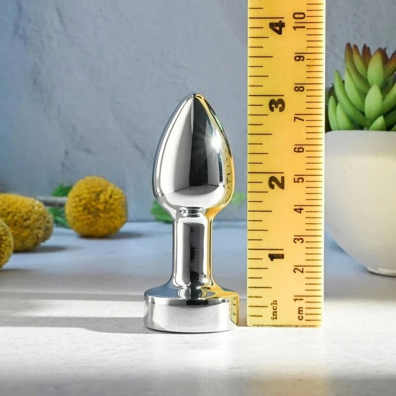 Gender X ROCKIN USB Rechargeable Vibrating Mini Butt Plug Chrome Butt Plugs