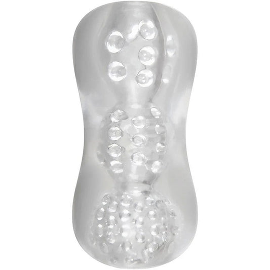 Adam and Eve Triple Chamber Ball Drainer Male Masturbator Sleeve Clear - Masturbators and Strokers
