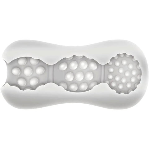 Adam and Eve Triple Chamber Ball Drainer Male Masturbator Sleeve Clear - Masturbators and Strokers