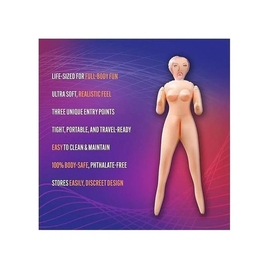 Blush Novelties X5 Men Sweet Jasmine Inflatable Love Doll Flesh - Adultsmart Blush Novelties X5 Men Sweet Jasmine Inflatable Love Doll Flesh - Adultsmart