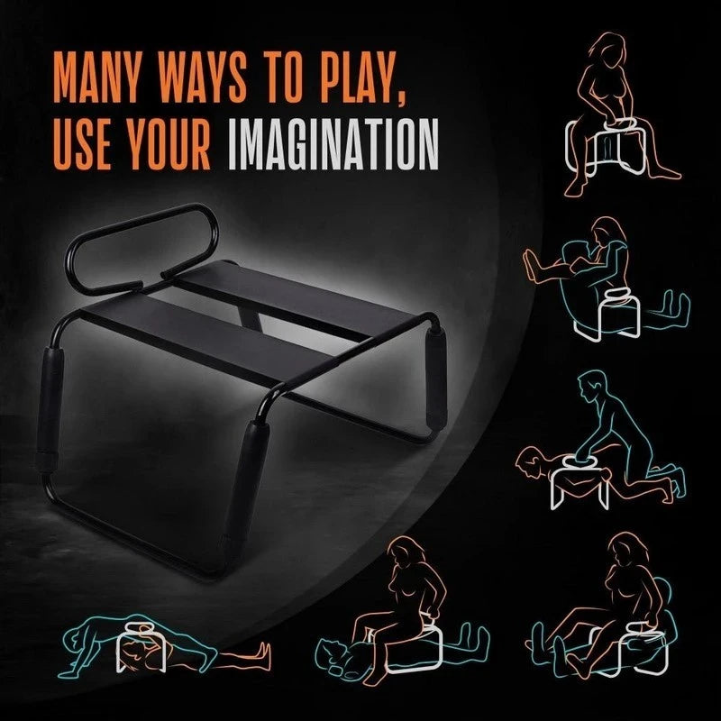 Blush Novleties Temptasia Surrender Sex Stool With Vibrating Dildo Black Vibrating Dildos