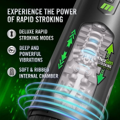 Blush Novelties M For Men Master Blaster Vibrating & Sucking Auto Male Masturbator - Masturbators and Strokers