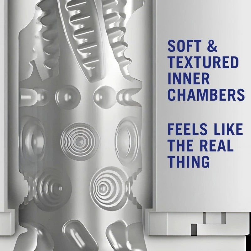 Blush Novelties M For Men Robo-Bator USB Rechargeable Vibrating Mens Stroker White Masturbators and Strokers