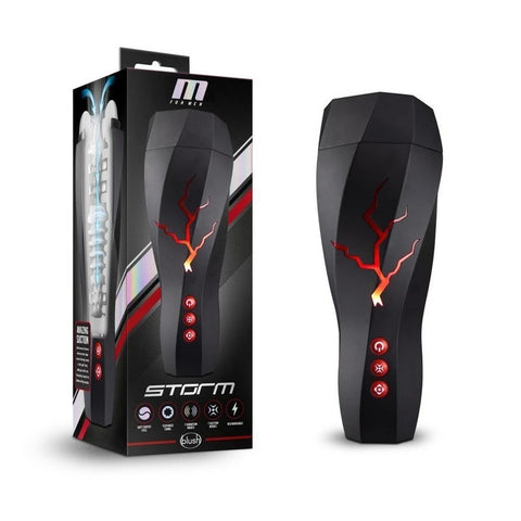 Blush Novelties M For Men Storm Milking & Vibrating Auto Mens Masturbator - Masturbators and Strokers