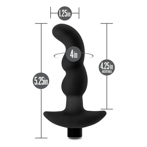 Blush Novelties Anal Adventures Platinum Vibrating Prostate Massager 03 Black - Prostate Toys