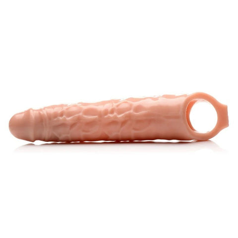 XR Brands Size Matters Penis Extender Sleeve Flesh 3 Inch - Pumps, Extenders and Sleeves
