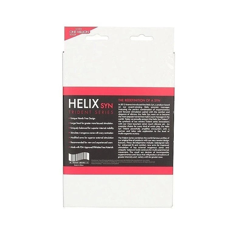 Aneros Helix Syn Trident Male Prostate Wand Massager Black Prostate Toys