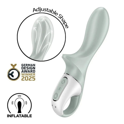Satisfyer Air Pump Booty 3 Rechargeable Inflatable Anal Vibrator Grey - Anal Vibrators