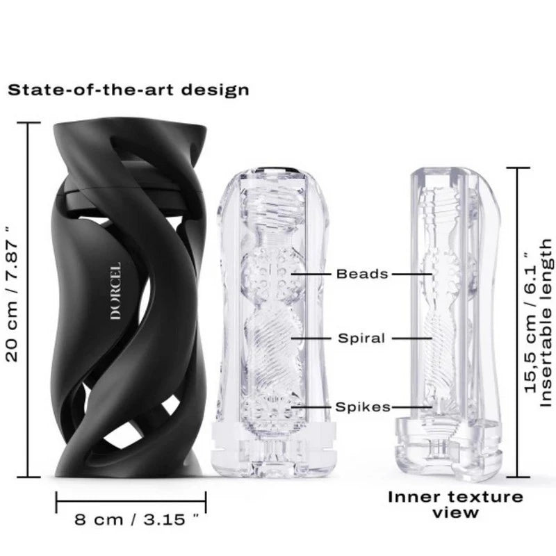 DORCEL Deep Blow Manual Mens Masturbator Masturbators and Strokers