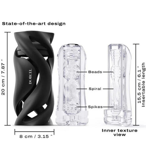 DORCEL Deep Blow Manual Mens Masturbator - Masturbators and Strokers