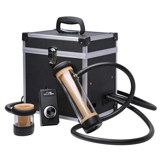 XR Brands LoveBotz The Milker Dual Cylinder Deluxe Mains Powered Milking Masturbator - Masturbators and Strokers