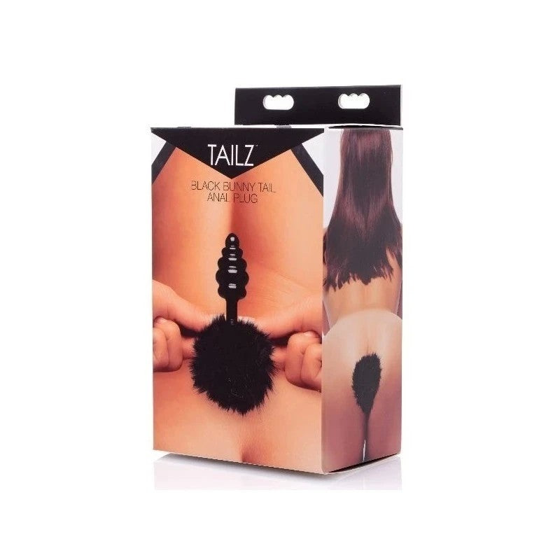 Tailz Black Bunny Tail Anal Plug Butt Plugs