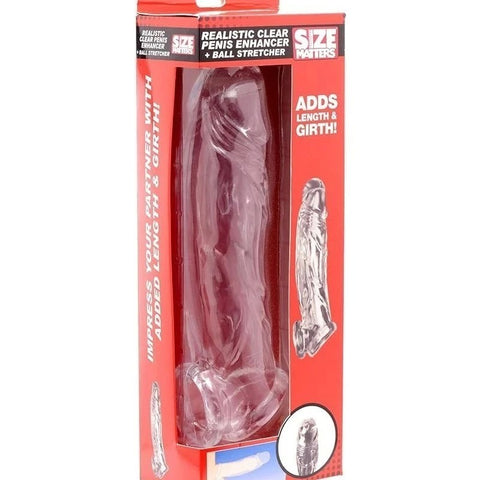 Size Matters Realistic Penis Enhancer and Ball Stretcher Flesh - Pumps, Extenders and Sleeves