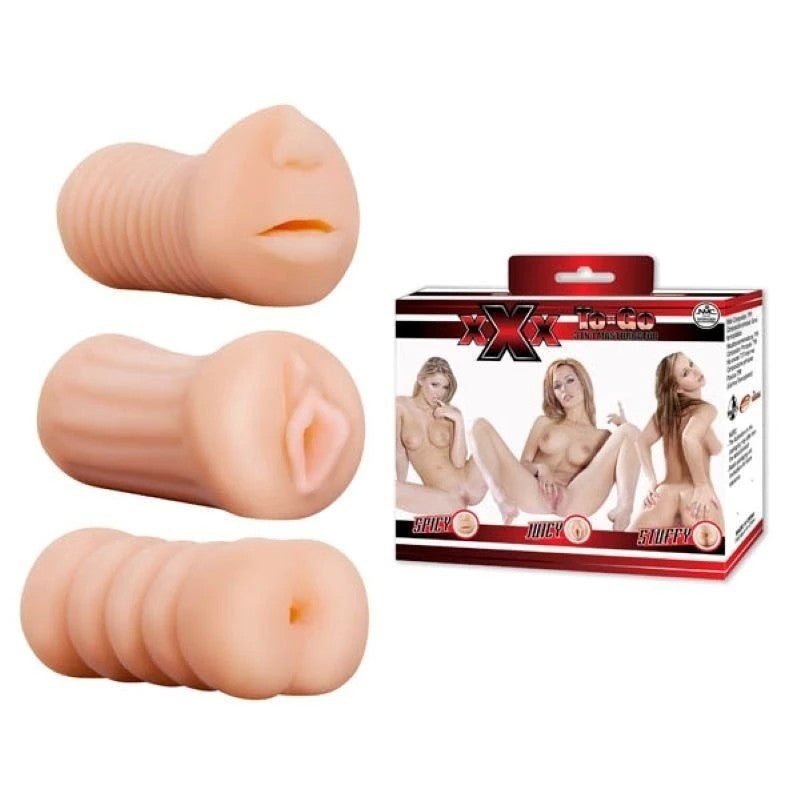 Excellent Power's Compact Pleasure Trio - XXX To Go Stroker Set Masturbators and Strokers