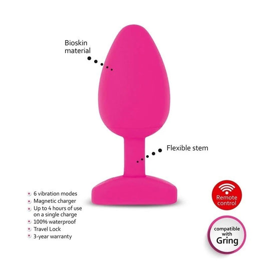 Gvibe Gplug Large Bioskin Butt Plug Sweet Raspberry - Butt Plugs