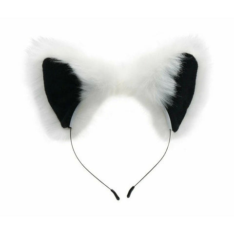 Tailz White Fox Tail Anal Plug and Ears Set - Butt Plugs