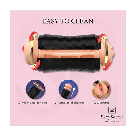 Premium Dual-Entry Masturbator for Intimate Adventures - Masturbators and Strokers