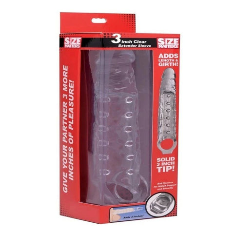 Size Matters Mens Penis Extender Sleeve Clear - Pumps, Extenders and Sleeves