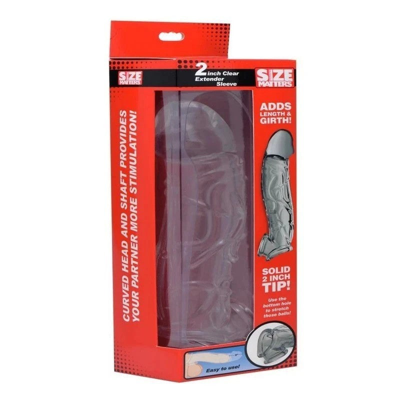 Size Matters Mens Penis Extender Sleeve Clear Pumps, Extenders and Sleeves