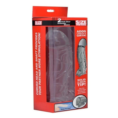 Size Matters Mens Penis Extender Sleeve Clear - Pumps, Extenders and Sleeves
