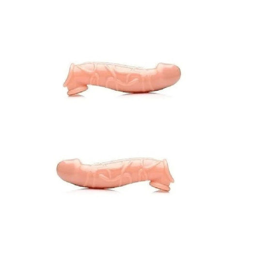 Size Matters Dick Extender Sleeve 2 Inch Flesh - Pumps, Extenders and Sleeves