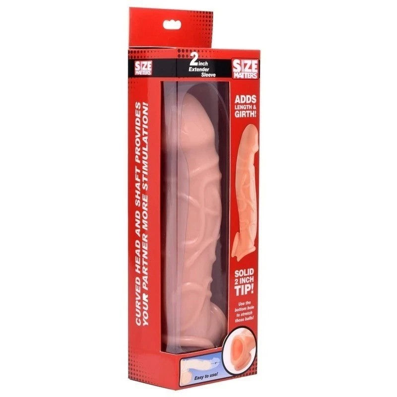 Size Matters Dick Extender Sleeve 2 Inch Flesh Pumps, Extenders and Sleeves