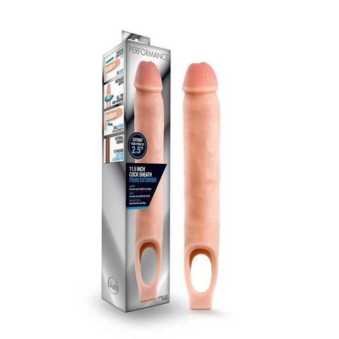 Performance Mens Cock Sheath Penis Extender Vanilla - Pumps, Extenders and Sleeves