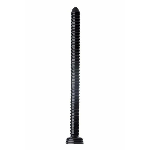Hosed Ribbed Hose Suction Cup Anal Dildo 19 Inch - Anal Dildos