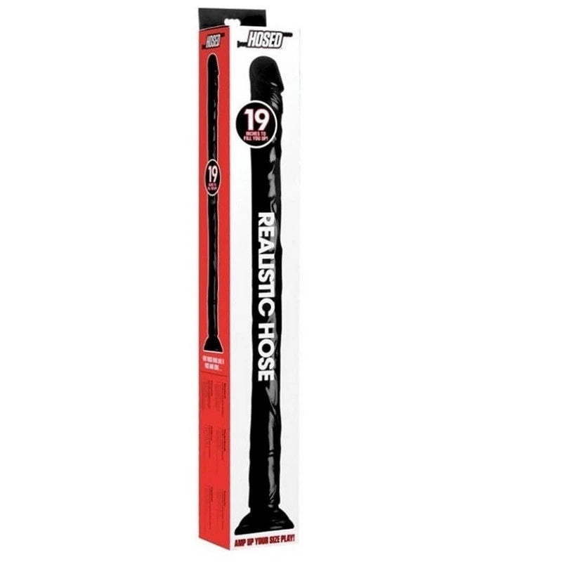 Hosed Realistic Hose Big Black Anal Dildo 19 Inch Anal Dildos