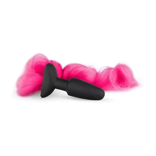 Fetish Collection Silicone Butt Plug With Tail Pink - Butt Plugs