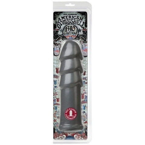 American Bombshell B 10 Warhead 10in Anal Dildo Gun Metal - Anal Dildos