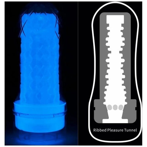 Lovetoy Lumino Play Male Ribbed Masturbator - Masturbators and Strokers