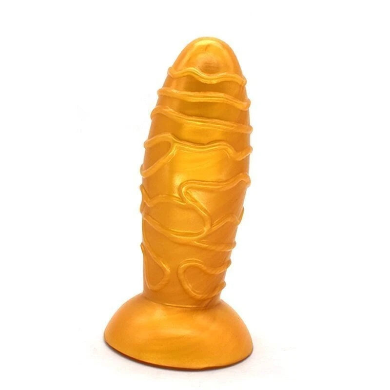 Faak Dome Silicone Anal Plug Gold Butt Plugs