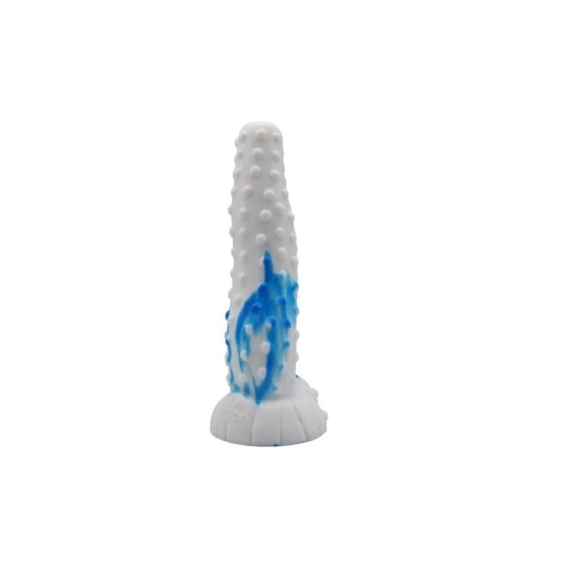Faak Tiger Silicone Dildo Blue / White Anal Dildos