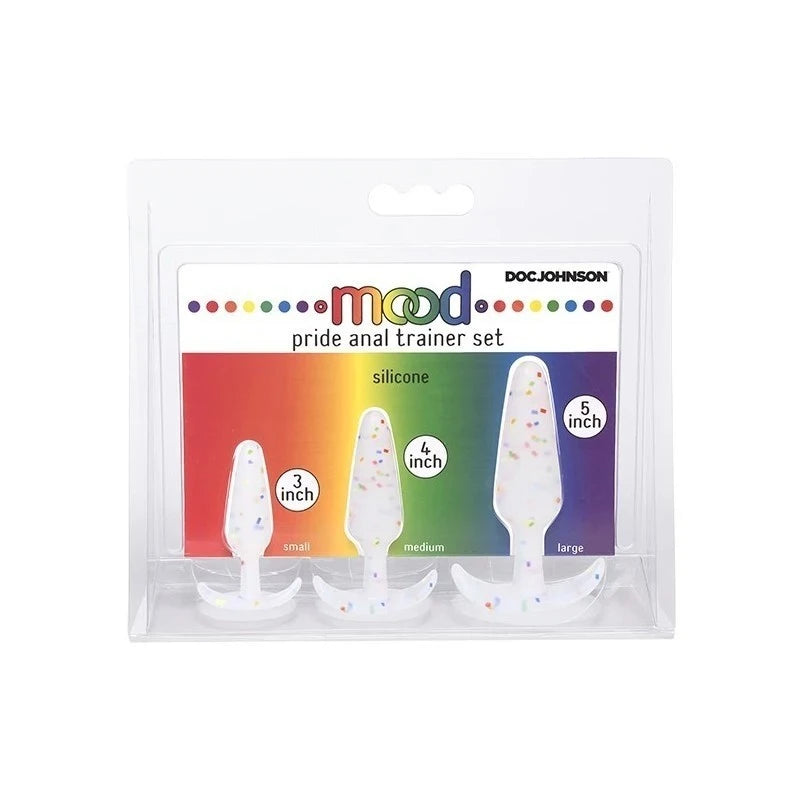 Doc Johnson Pride Silicone Anal Trainer Set Butt Plugs