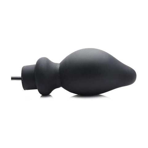 Master Series Ass Pand Large Inflatable Silicone Butt Plug Black - Butt Plugs